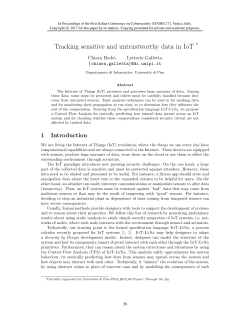 Tracking sensitive and untrustworthy data in IoT
