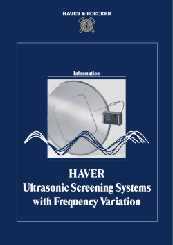 HAVER Ultrasonic Screening Systems with Frequency Variation
