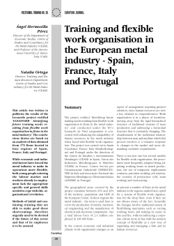 Training and flexible work organisation in the European