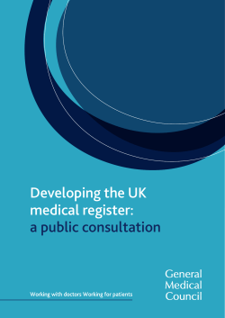 Developing the UK medical register