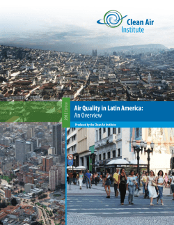 Air Quality in Latin America: An Overview