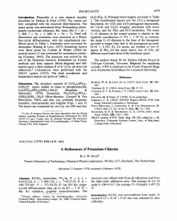 A Refinement of Potassium Chlorate A.