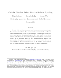Cash for Corollas: When Stimulus Reduces Spending