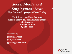 Social Media and Employment Law