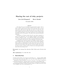 Sharing the cost of risky projects
