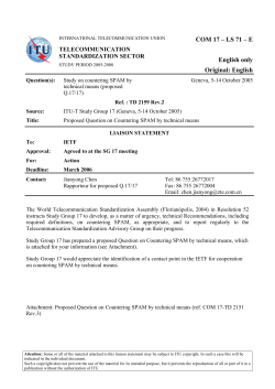 Proposed Question Text on countering SPAM by technical means