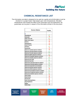 chemical resistance list