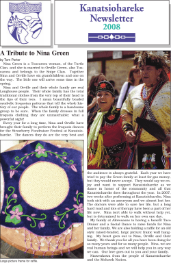 Kanatsiohareke Newsletter 2008