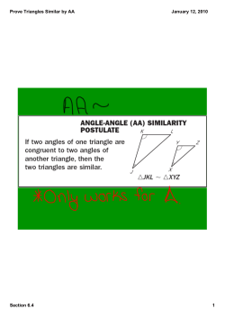 Prove Triangles Similar by AA