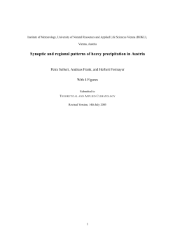 Synoptic and regional patterns of heavy precipitation in Austria