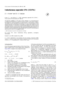 Instantaneous Separable VPA (ISVPA)