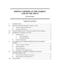 Hmong Farmers: In the Market and on the Move