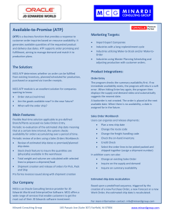 Available-to-Promise (ATP)