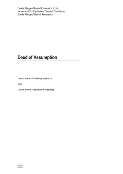 Deed of Assumption