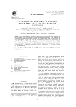 calibration and validation of activated sludge model no. 3 for swiss
