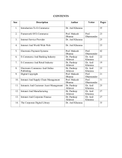 E-Commerce - Directorate of Distance Education