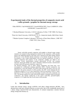 Experimental study of the thermal properties of composite