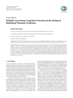 Multiple Low Energy Long Bone Fractures in the Setting of