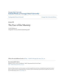 The Face of the Mummy - ScholarWorks @ Georgia State University
