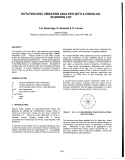 Rotating Disc Vibration Analysis with a Circular
