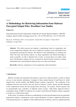 A Methodology for Retrieving Information from Malware Encrypted