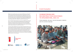 Humanitarian and Reconstruction Assistance to