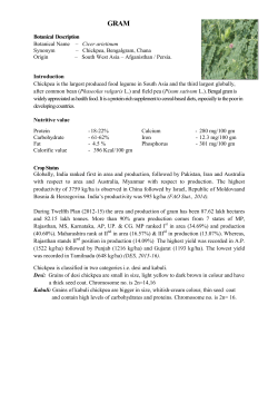 Botanical Description Botanical Name &ndash; Cicer arietinum Synonym