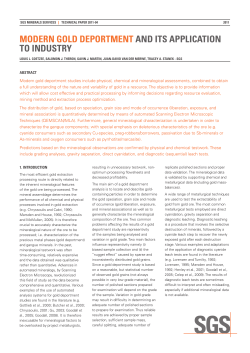 Modern gold deportments and its application to industry