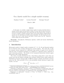 On a kinetic model for a simple market economy