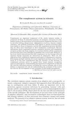 The complement system in teleosts