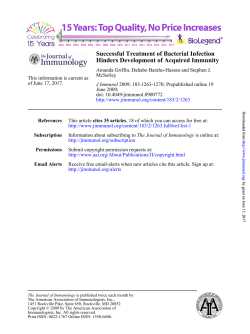 Hinders Development of Acquired Immunity Successful Treatment of