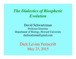 The Dialectics of Biospheric Evolution