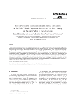 Paleoenvironment reconstructions and climate simulations of the