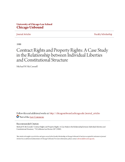 Contract Rights and Property Rights: A Case