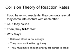 Collision Theory of Reaction Rates