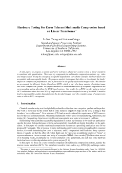 Hardware Testing For Error Tolerant Multimedia Compression