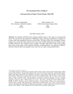 The Sustainable Debts of Philip II: A Reconstruction of Spain`s Fiscal