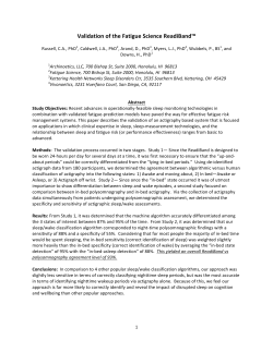 Validation of the Fatigue Science ReadiBand&trade;