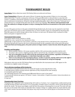 All games will consist of 3 - 12 minute stop time periods
