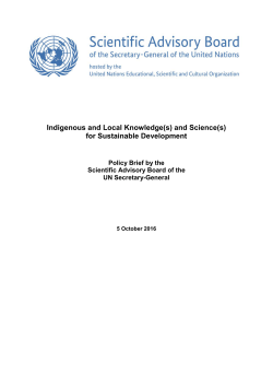 Indigenous and local knowledge(s) and science(s) for