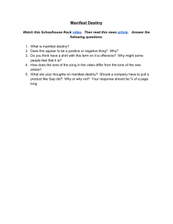 Manifest Destiny