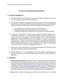 GH-‐VAP DATA SHARING GUIDING PRINCIPLES A. Overview and
