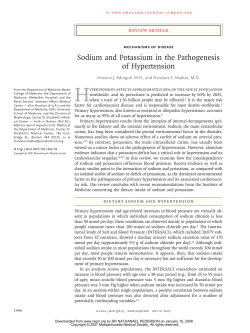 Sodium and Potassium in the Pathogenesis of Hypertension