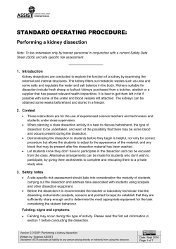 SOP: Performing a kidney dissection Sept 2016