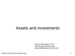 Assets and investments