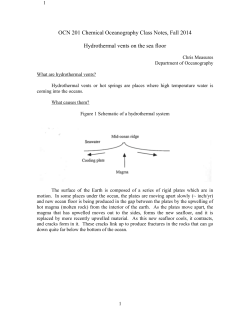 Hydrothermal vents on the sea floor - SOEST