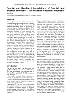 Spanish and Swedish interpretations of Spanish and Swedish
