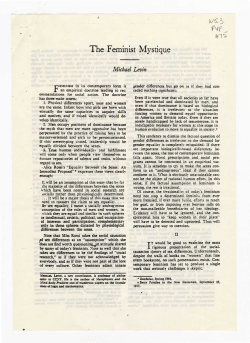 The Feminist Mystique
