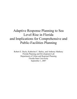 Adaptive Response Planning to Sea Level Rise in Florida and