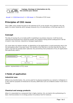 Principles of CO2 reuse